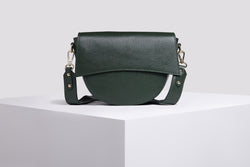 Green Messenger Bag - Leather Messenger Bag