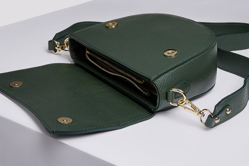 Green Messenger Bag - Leather Messenger Bag